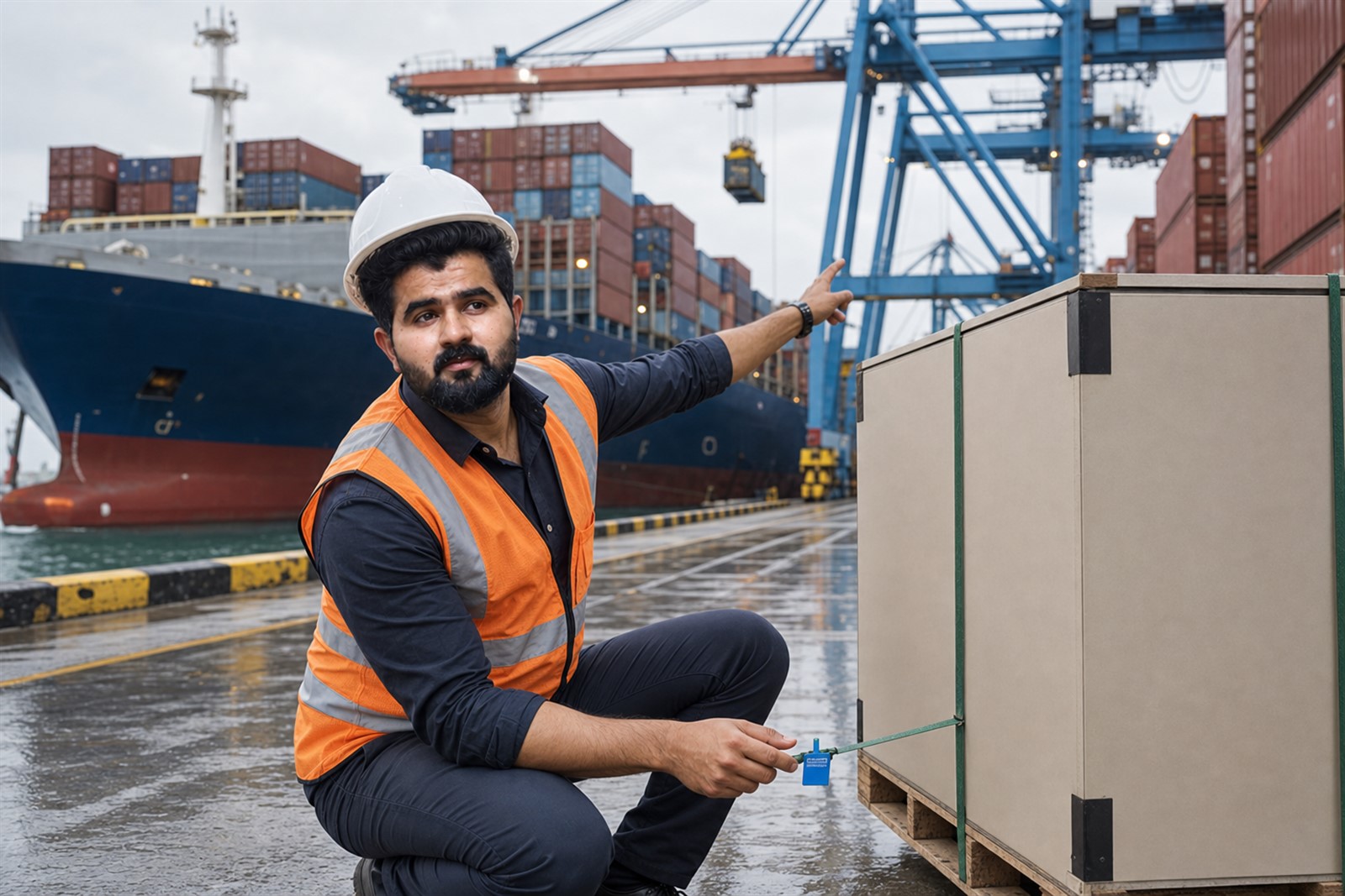 VML sea freight service at container port